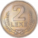 2 Lekë 1989, KM# 73, Albania
