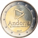 2 Euro 2017, KM# 534, Andorra, Andorra — The Pyrenean Country