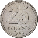 25 Centavos 1993-1996, KM# 110a, Argentina