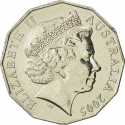 50 Cents 2005, KM# 769, Australia, Elizabeth II, Melbourne 2006 Commonwealth Games
