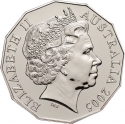 50 Cents 2005, KM# 746, Australia, Elizabeth II, 60th Anniversary of WWII Victory