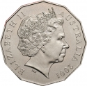 50 Cents 2001, KM# 553, Australia, Elizabeth II, 100th Anniversary of Federation, Australian Capital Territory