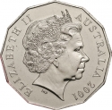 50 Cents 2001, KM# 551, Australia, Elizabeth II, 100th Anniversary of Federation, New South Wales