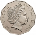 50 Cents 2001, KM# 559, Australia, Elizabeth II, 100th Anniversary of Federation, Northern Territory