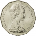 50 Cents 1982, KM# 74, Australia, Elizabeth II, Brisbane 1982 Commonwealth Games