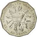 50 Cents 1982, KM# 74, Australia, Elizabeth II, Brisbane 1982 Commonwealth Games