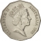 50 Cents 1988, KM# 99, Australia, Elizabeth II, 200th Anniversary of the First Fleet