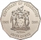 50 Cents 2001, KM# 557, Australia, Elizabeth II, 100th Anniversary of Federation, Victoria