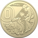 1 Dollar 2022, Australia, Elizabeth II, The Great Aussie Coin Hunt 3, O - Opal