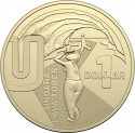 1 Dollar 2022, Australia, Elizabeth II, The Great Aussie Coin Hunt 3, U - Undara Lava Tubes