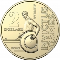 2 Dollars 2018, Australia, Elizabeth II, Sydney 2018 Invictus Games