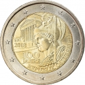 2 Euro 2018, KM# 3275, Austria, 100th Anniversary of the Republic of Austria