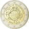 2 Euro 2012, KM# 3205, Austria, 10th Anniversary of Euro Coins and Banknotes