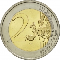 2 Euro 2015, KM# 3247, Austria, 30th Anniversary of the Flag of Europe