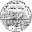 20 Euro 2008, KM# 3154, Austria, Austrian Railways, Empress Elisabeth Western Railway