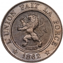 10 Centimes 1861-1864, KM# 22, Belgium, Leopold I