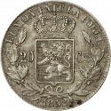20 Centimes 1852-1858, KM# 19, Belgium, Leopold I