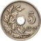 5 Centimes 1910-1928, KM# 67, Belgium, Albert I