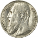 50 Centimes 1901, KM# 51, Belgium, Leopold II