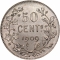 50 Centimes 1907-1909, KM# 60, Belgium, Leopold II