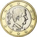 1 Euro 2014-2024, KM# 337, Belgium, Philippe
