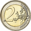 2 Euro 2014-2024, KM# 338, Belgium, Philippe
