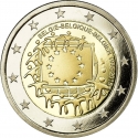 2 Euro 2015, KM# 364, Belgium, Philippe, 30th Anniversary of the Flag of Europe