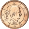 1 Euro Cent 2014-2024, KM# 331, Belgium, Philippe