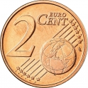 2 Euro Cent 2009-2013, KM# 296, Belgium, Albert II