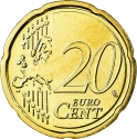 20 Euro Cent 2007, KM# 243, Belgium, Albert II