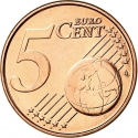 5 Euro Cent 2014-2024, KM# 333, Belgium, Philippe