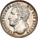 1/4 Franc 1834-1844, KM# 8, Belgium, Leopold I