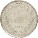 1 Franc 1910-1918, KM# 73, Belgium, Albert I