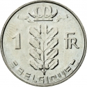 1 Franc 1950-1988, KM# 142, Belgium, Baudouin