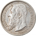 2 Francs 1904-1909, KM# 59, Belgium, Leopold II