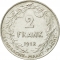 2 Francs 1911-1912, KM# 75, Belgium, Albert I