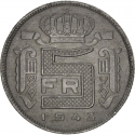 5 Francs 1941-1947, KM# 129, Belgium, Leopold III