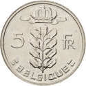 5 Francs 1948-1981, KM# 134, Belgium, Baudouin