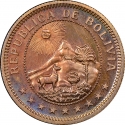 1 Boliviano 1951, KM# 184, Bolivia