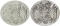 20 Centavos 1987-2008, KM# 203, Bolivia, Old (left, 1987-2006) and new (right, 2008) coat of arms