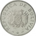 50 Centavos 1987-2008, KM# 204, Bolivia