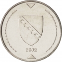 1 Konvertible Marka 2000-2021, KM# 118, Bosnia and Herzegovina