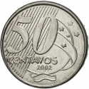 50 Centavos 2002-2024, KM# 651a, Brazil