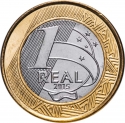 1 Real 2015, KM# 704, Brazil, Rio 2016 Summer Olympics, Basketball