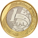 1 Real 2014, KM# 688, Brazil, Rio 2016 Summer Olympics, Swimming