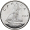 10 Cents 1968, KM# 72, Canada, Elizabeth II