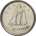 10 Cents 2002, KM# 447, Canada, Elizabeth II, 50th Anniversary of the Accession of Elizabeth II to the Throne, Golden Jubilee