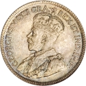 25 Cents 1920-1936, KM# 24a, Canada, George V