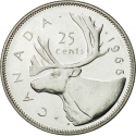 25 Cents 1965-1966, KM# 62, Canada, Elizabeth II