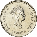 25 Cents 2000, KM# 383, Canada, Elizabeth II, Third Millennium, Celebration, Celebrating our Future
